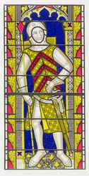 Gilbert de Clare, 3rd Earl of Gloucester, after a stained glass window of c.1340 in Tewkesbury Abbey Church